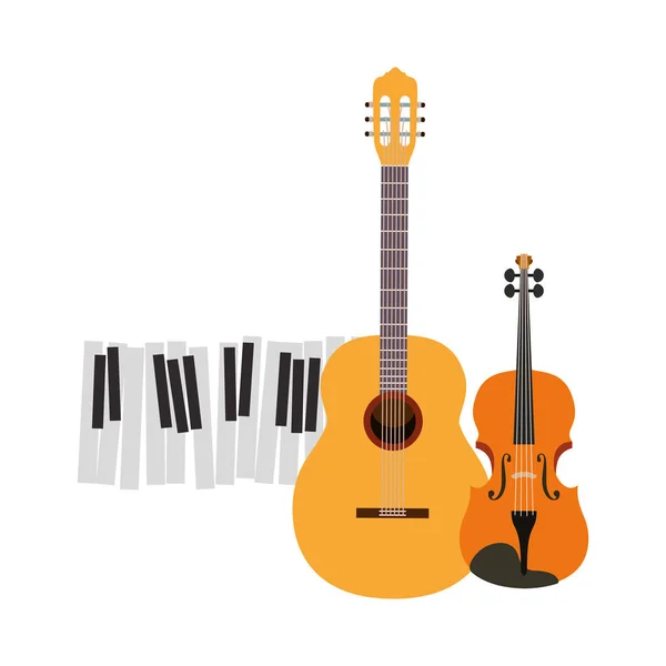 Instruments de musique icône isolée — Image vectorielle