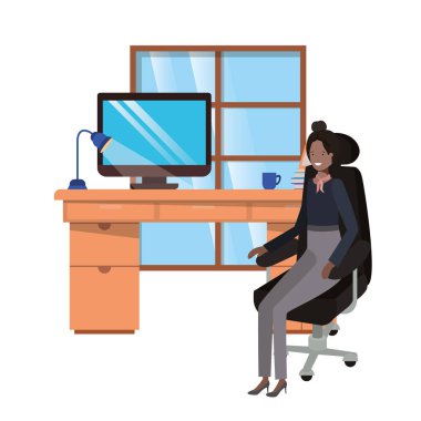 Ofis avatar karakter çalışan kadın