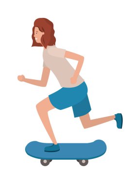 kaykay avatar karakteri ile genç kadın