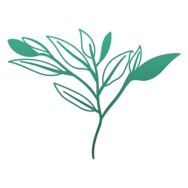 Yaprak ekoloji simgesine sahip dal