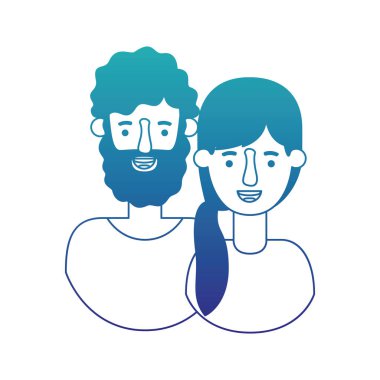 Çift avatar karakter simgeler