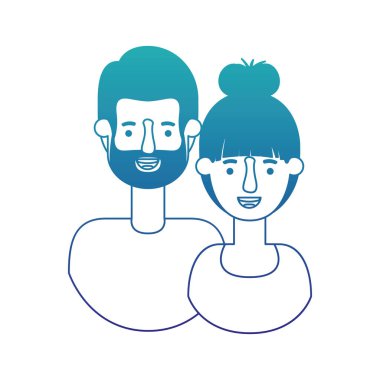 Çift avatar karakter simgeler