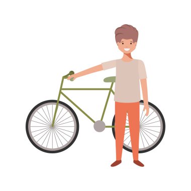 Bisiklet avatar karakter ile çocuk