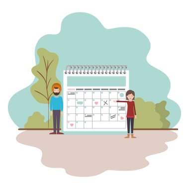 manzara takvim hatırlatma ile çift