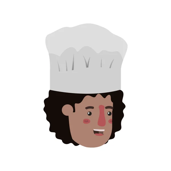 Cabeza del hombre cocinar carácter avatar — Vector de stock