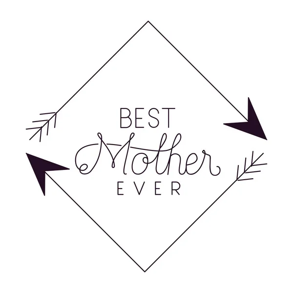 Heureux mère jour cadre avec des flèches — Image vectorielle