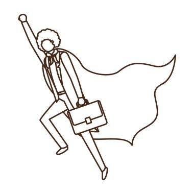 kahraman Cape avatar karakter ile işadamı