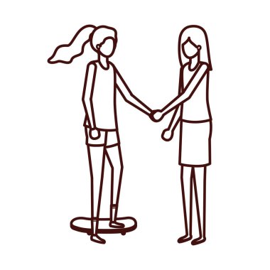 Genç kadının avatar karakter...