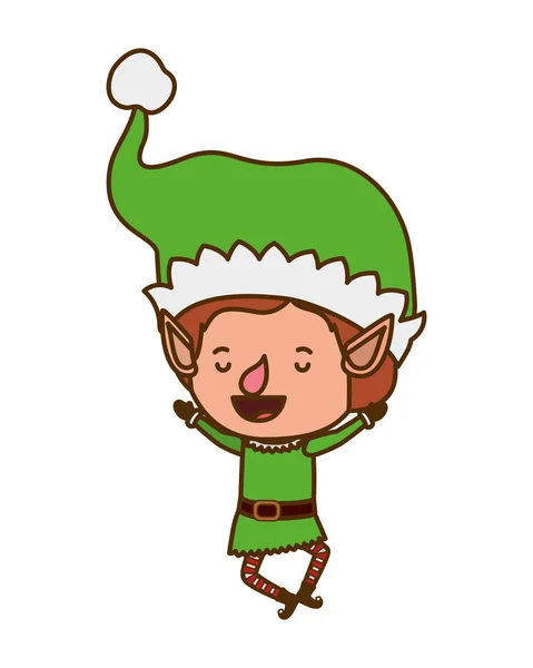 Elf mozgó avatar karakter — Stock Vector