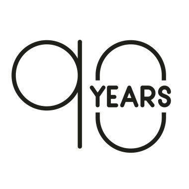 numarası 90 yıldönümü kutlama kartı simgesi