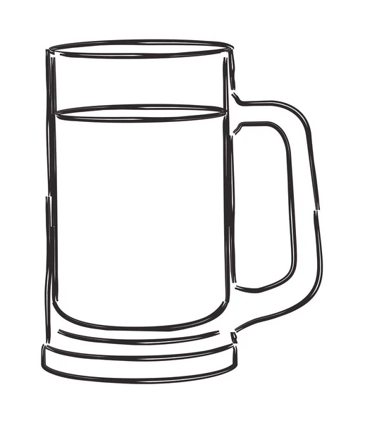 Jarra cerveza bebida icono — Vector de stock