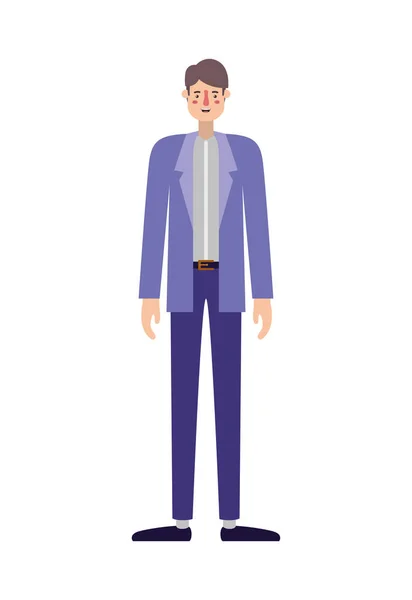 Jeune homme avatar personnage — Image vectorielle