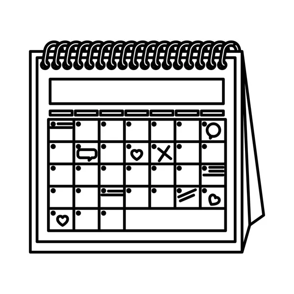 Отдельный значок календаря — стоковый вектор