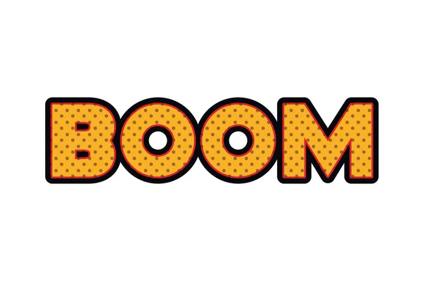 Boom comic words isolated icon — Stock Vector