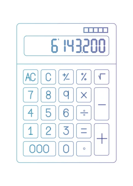 Calculadora matemática dispositivo ícone — Vetor de Stock