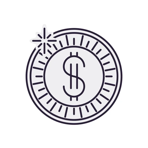 Mince se symbolem dolaru — Stockový vektor