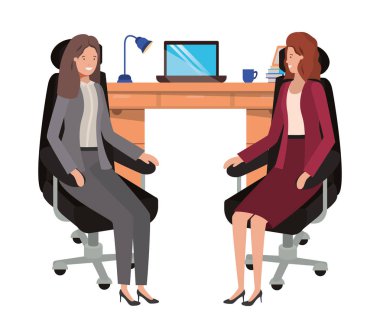 iş ofis avatar karakteri iş kadınları