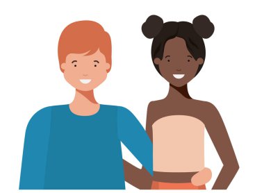 Genç çift avatar karakter