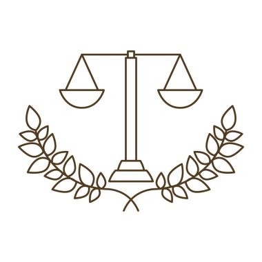 ağaç şube ile Adalet dengesi izole simge