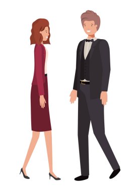 iş avatar karakter genç çift