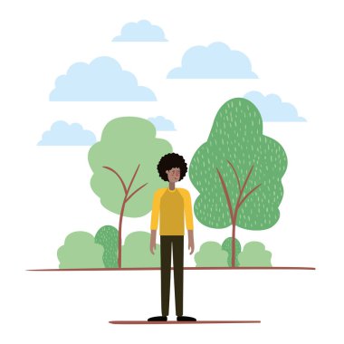 Avatar kampındaki genç siyahi adam.