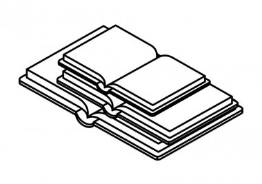 Kitaplar okul izometrik simgeler