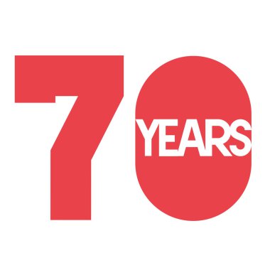 numarası 70 yıldönümü kutlama kartı simgesi