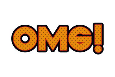 OMG çizgi kelime izole simge