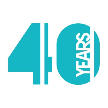 numarası 40 yıldönümü kutlama kartı simgesi