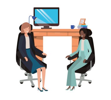 iş ofis avatar karakteri iş kadınları