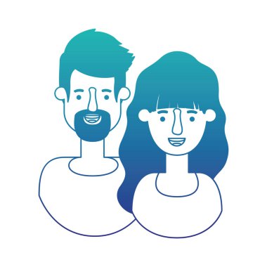 Çift avatar karakter simgeler