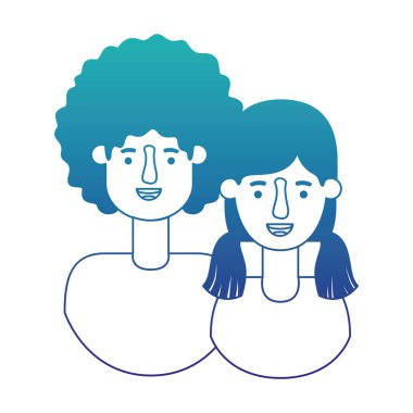 Çift avatar karakter simgeler