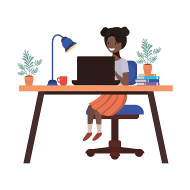 Ofis avatar karakter çalışan kadın