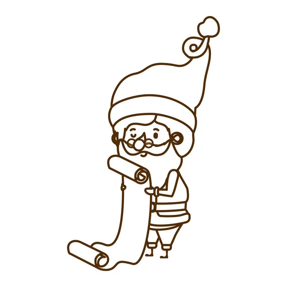 Santa claus avec liste de souhaits personnage avatar — Image vectorielle