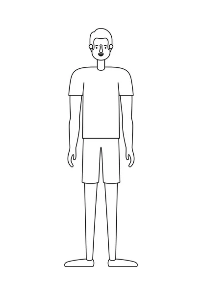 젊은 남자 아바타 캐릭터 — 스톡 벡터