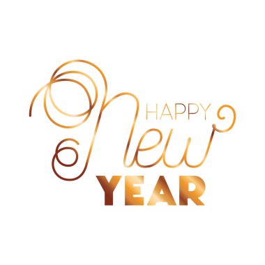 mutlu yeni yıl izole simgesi