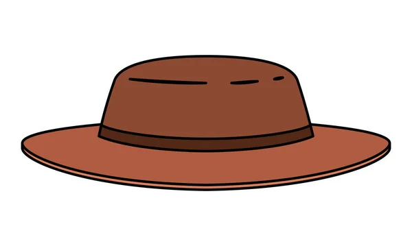 Hímnemű elegáns kalap ikon — Stock Vector