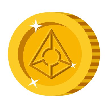 cryptocurrency augur sikke izole simgesi