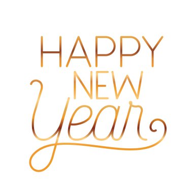 mutlu yeni yıl izole simgesi