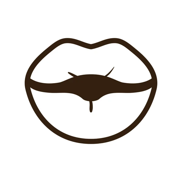 Labios besar carácter avatar — Vector de stock