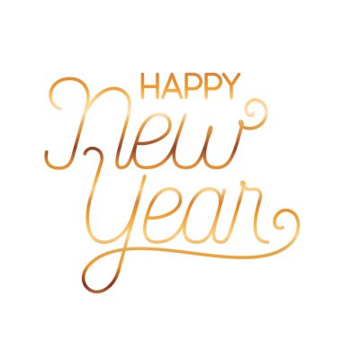 mutlu yeni yıl izole simgesi