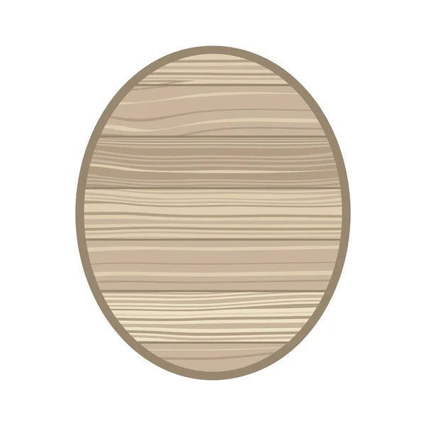 Oval mit Holzstruktur isoliertes Symbol — Stockvektor
