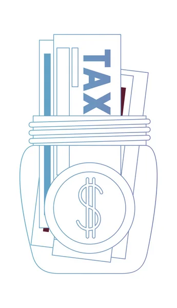 Glas mit Steuer-Symbol — Stockvektor