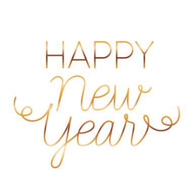 mutlu yeni yıl izole simgesi