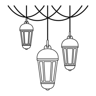 asılı geleneksel Arap fenerleri