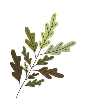 Yaprak ekoloji simgesine sahip dal