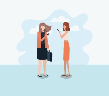 akıllı telefon kullanan kadın çift