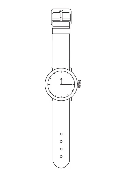 Чоловічий наручний годинник ізольована піктограма — стоковий вектор