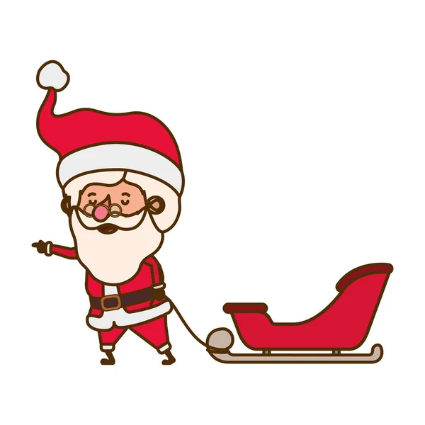 Papai Noel em caráter avatar trenó —  Vetores de Stock