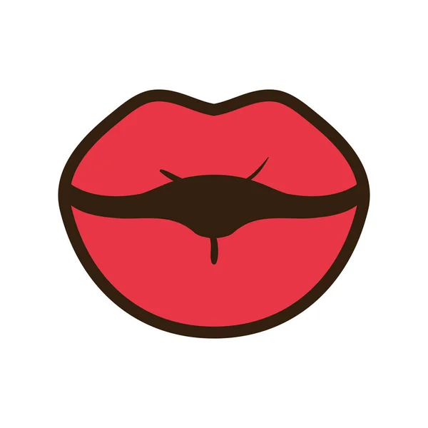 Labios besar carácter avatar — Vector de stock